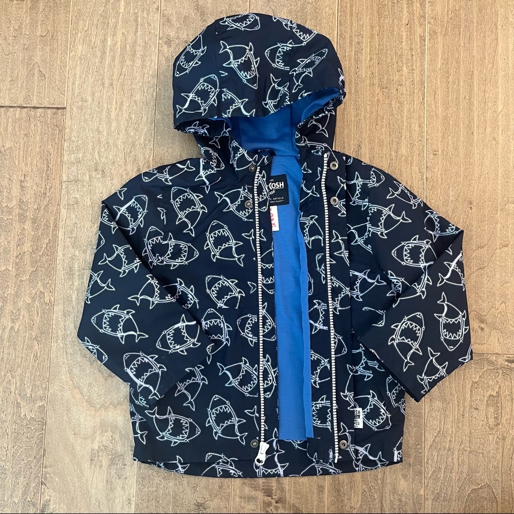 OshKosh B’gosh Toddler Color Changing Shark Rain Jacket